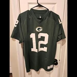Green Bay Packets NFL Football Jersey (#12 Rodgers) Youth XL - Green